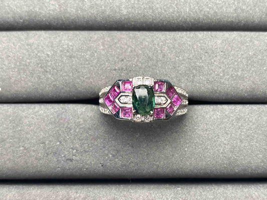 A9380 Teal Sapphire Ring