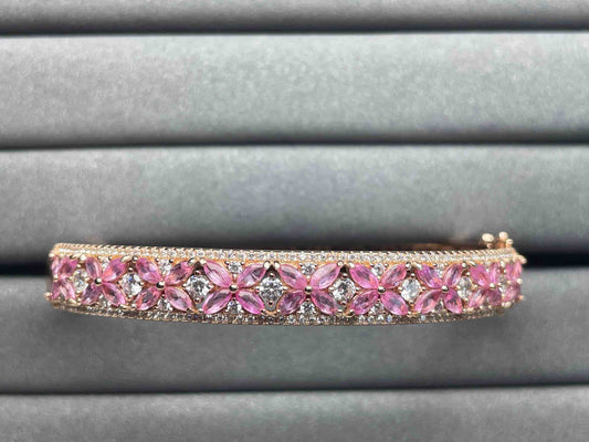 A939 Pink Sapphire Bangle