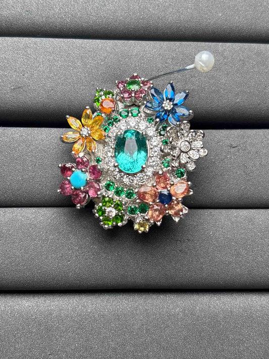 A9727 Apatite brooch