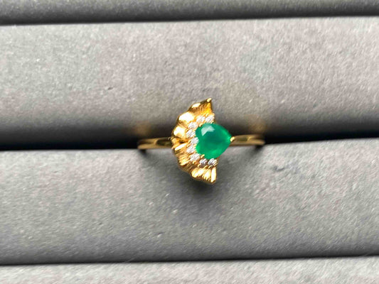 A9760 Green Agate Ring