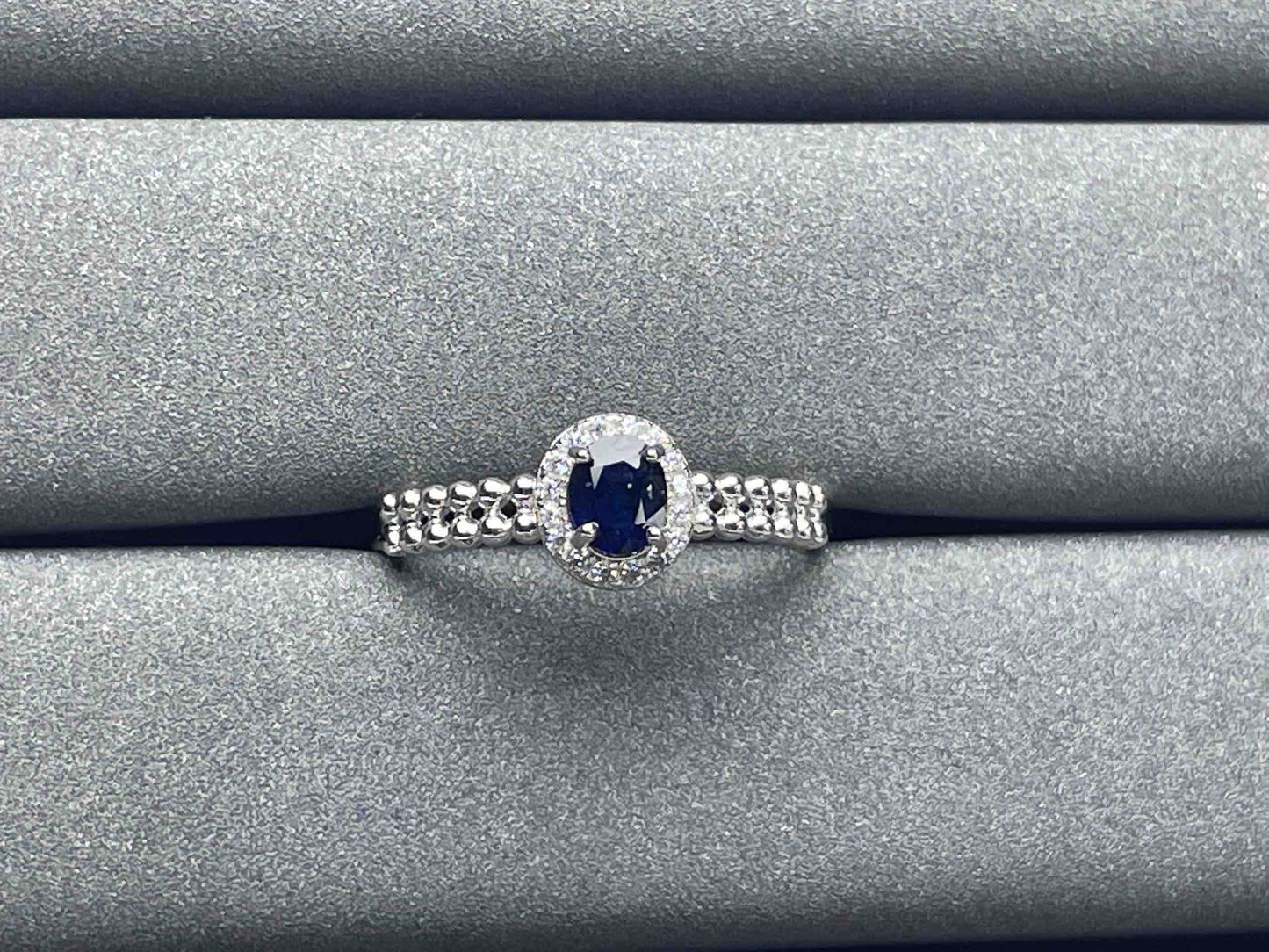 A999 Blue Sapphire Ring