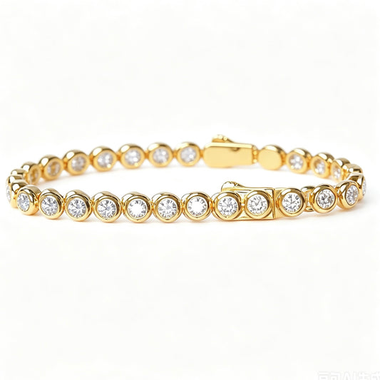 Moissanite Bubble Bracelet