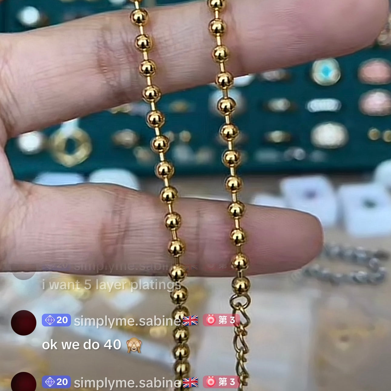 W907 Cassie Simplyme 17cm 3mm gold