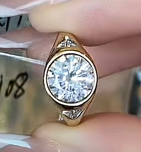 G108 Gail Lo 14k gold color us4 用之前客户的6mm石头做