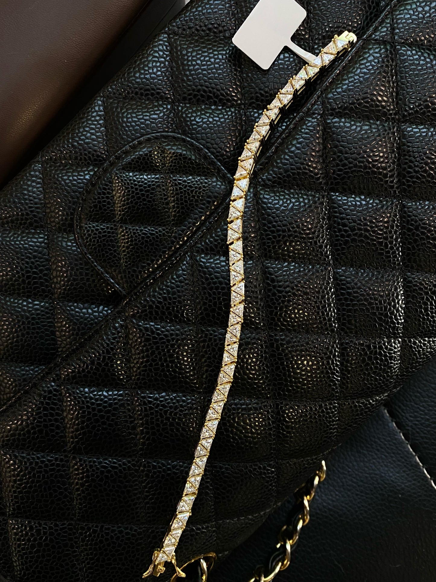 Moissanite bracelet 5 layer 18k gold plated