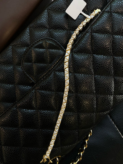 Moissanite bracelet 5 layer 18k gold plated