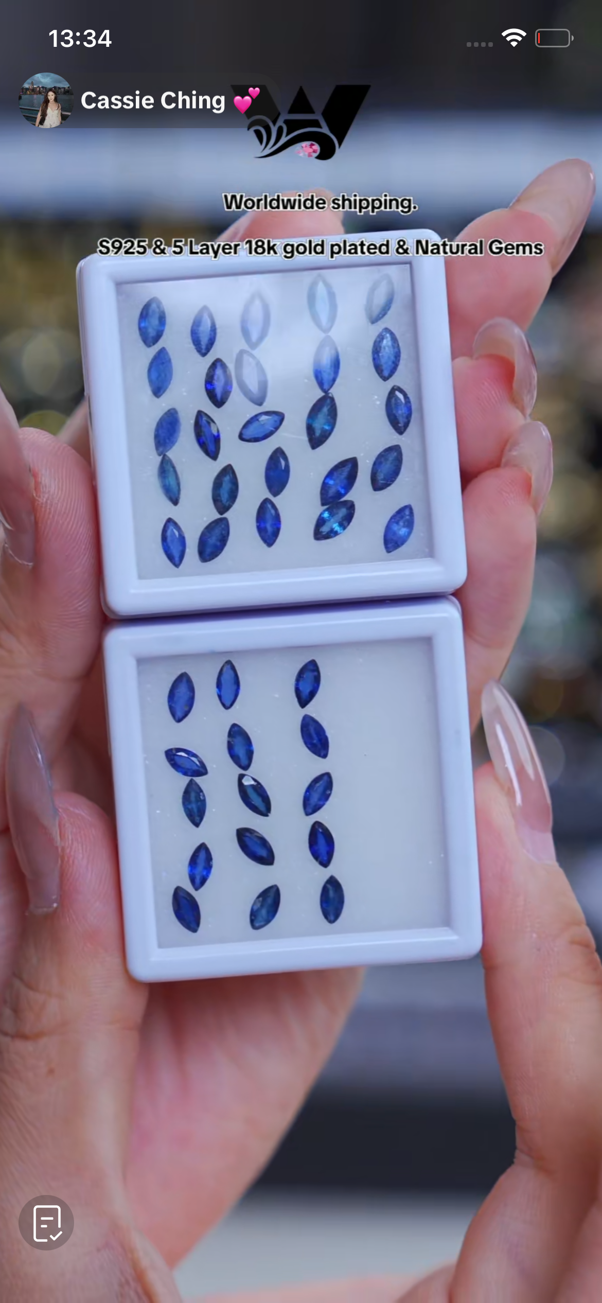 G346 Cassie yan9 40pcs sapphire