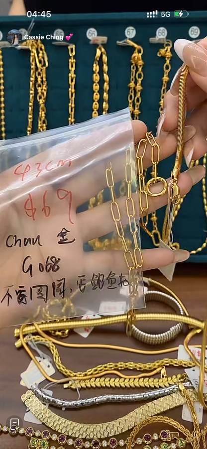 G068 Cassie chau 43cm gold 要图片右边鲍鱼扣