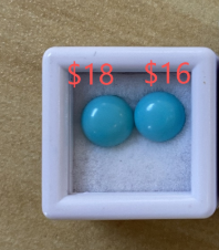 Nini-Two turquoise gemstones