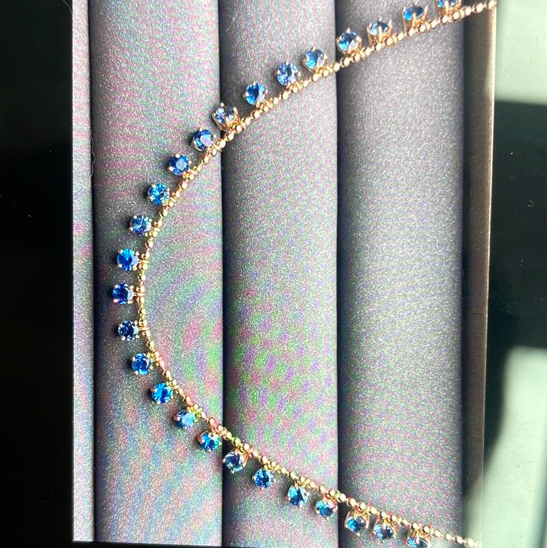 3676-gold color topaz necklace