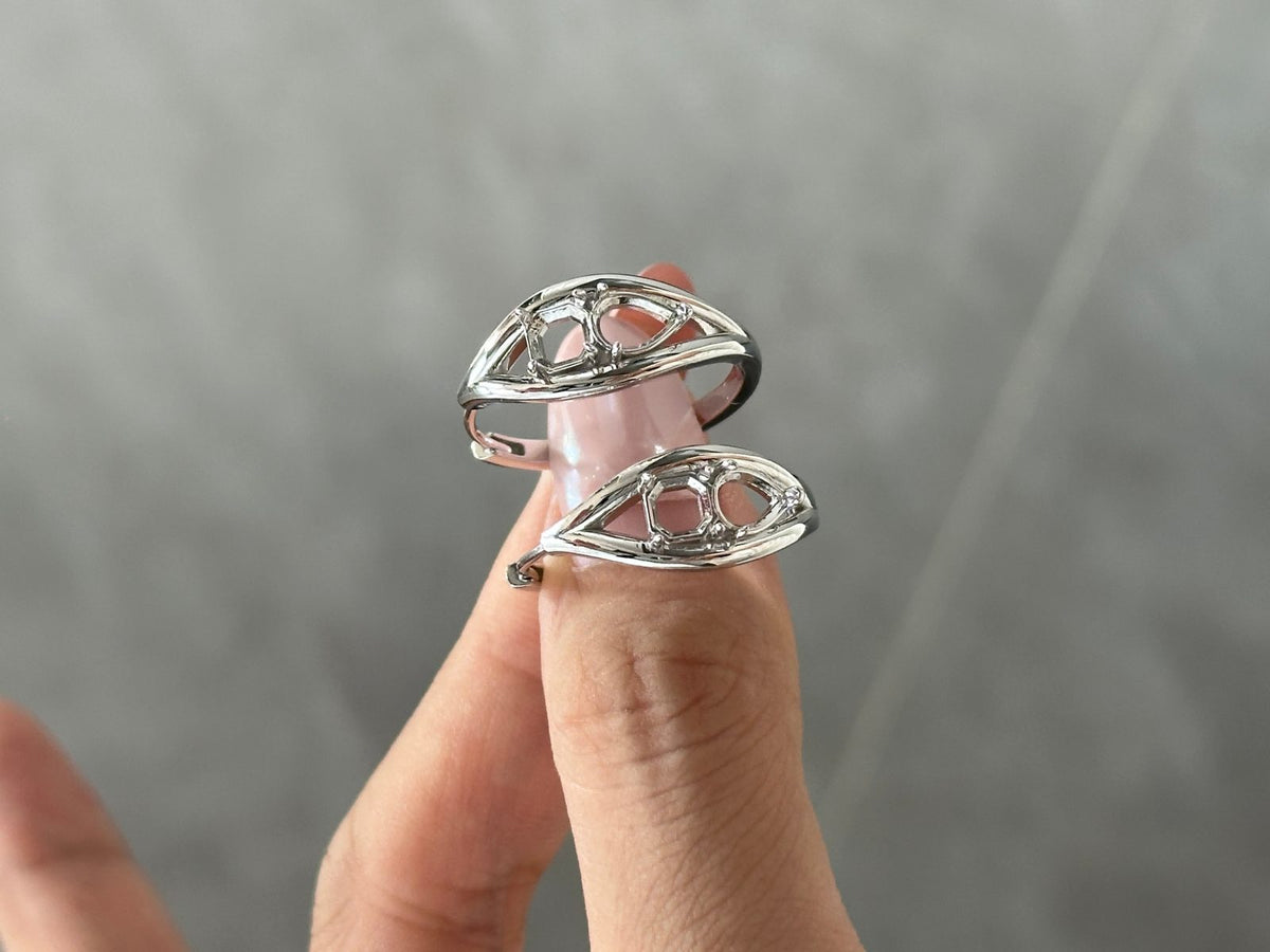 FF030 S925 Silver Earrings Clear Moissanite