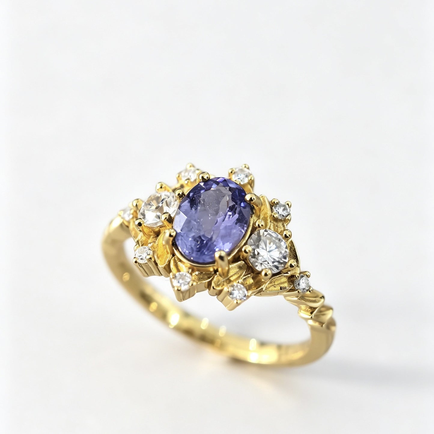 FF022 S925 Silver Ring Emerald | Tanzanite | Rhodolite Garnet