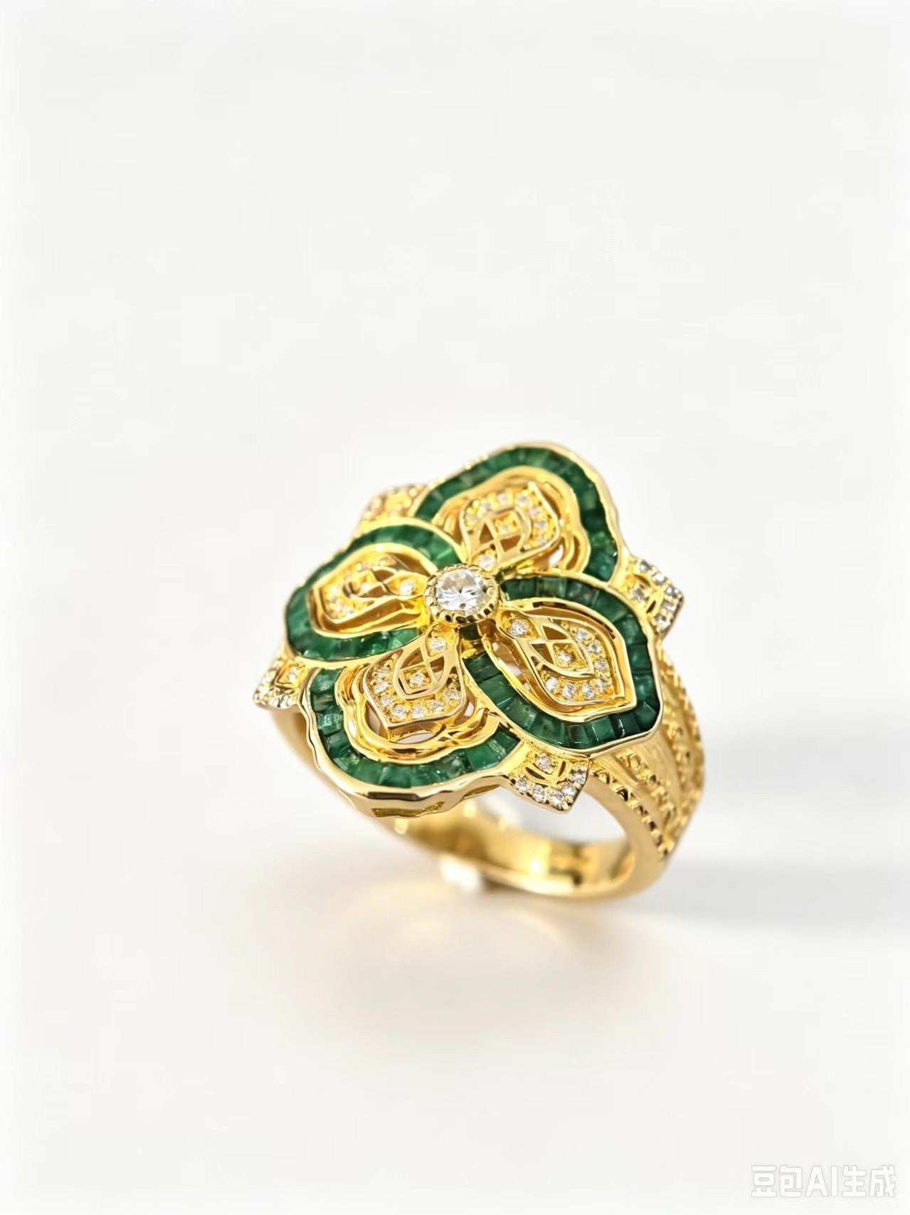 CC004 S925 Silver Ring Emerald