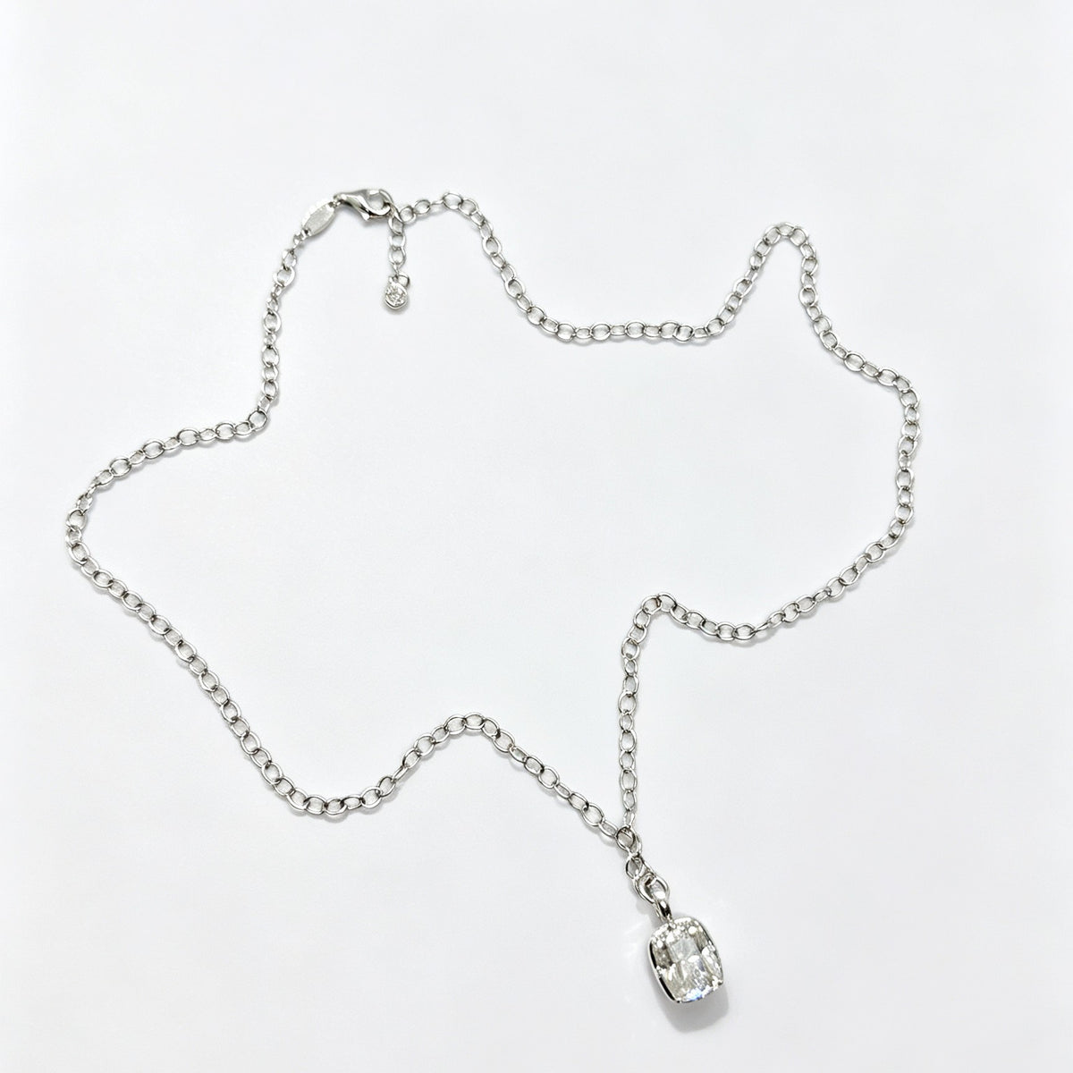 FF004 S925 Silver Necklace Clear Moissanite | Amethyst S001