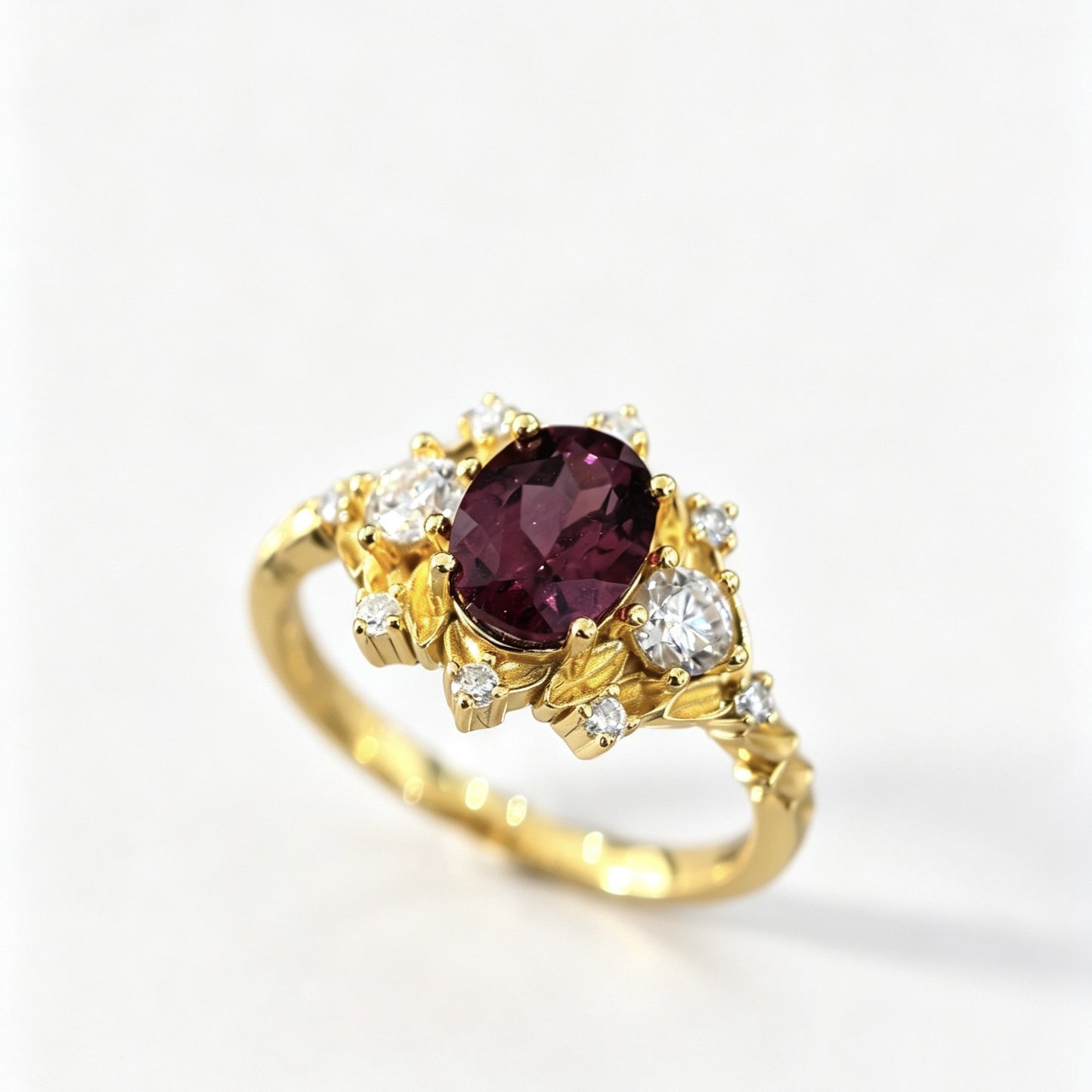 FF022 S925 Silver Ring Emerald | Tanzanite | Rhodolite Garnet