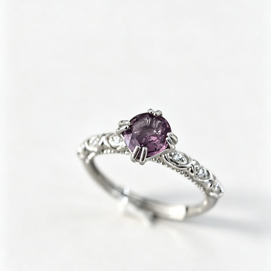 NO002 S925 Silver Ring Spinel