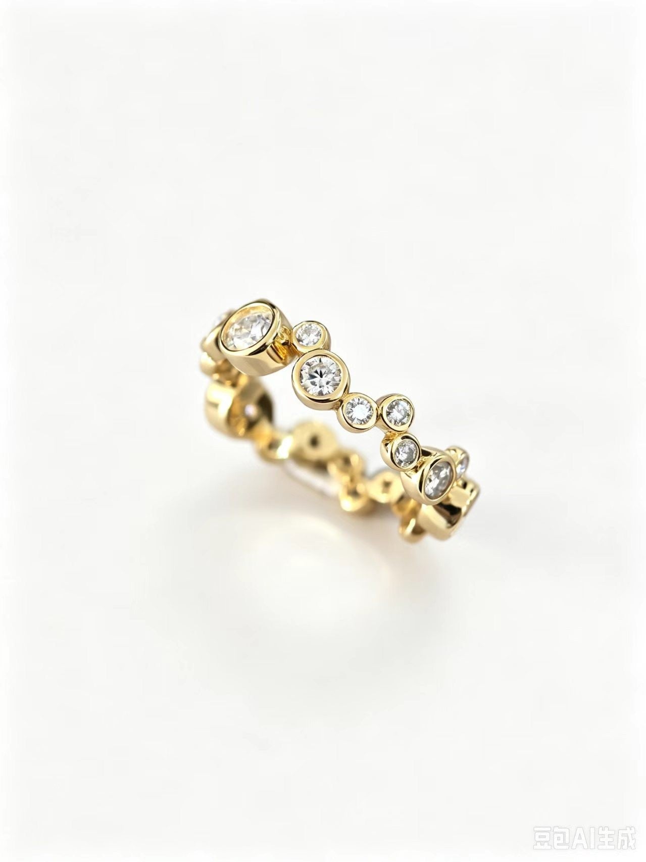 EE013 S925 Silver Ring Clear Moissanite