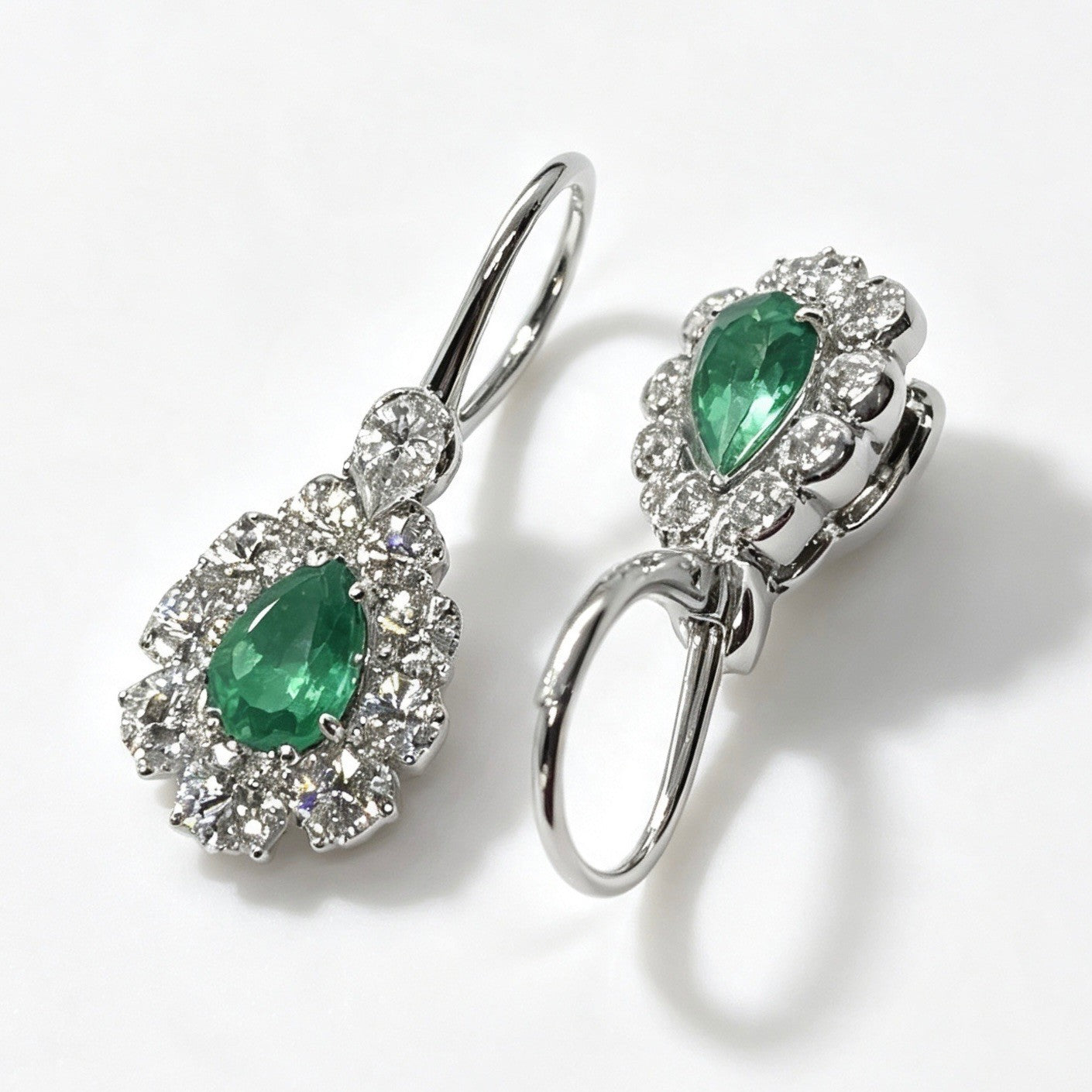 FF005 Earrings Clear Moissanite | Emerald | Blue Sapphire-Malaya Garnet | Tanzanite-Pink Ruby