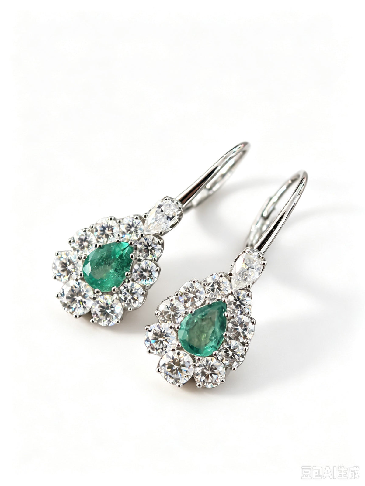 FF005 S925 Silver Earrings Clear Moissanite | Emerald | Blue Sapphire-Malaya Garnet | Tanzanite-Pink Ruby