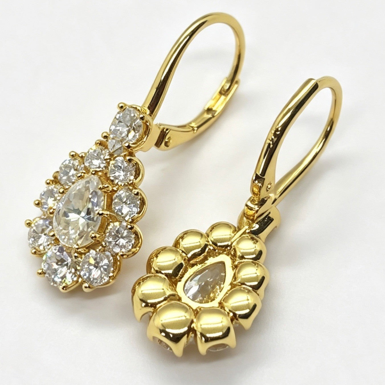 FF005 Earrings Clear Moissanite | Emerald | Blue Sapphire-Malaya Garnet | Tanzanite-Pink Ruby