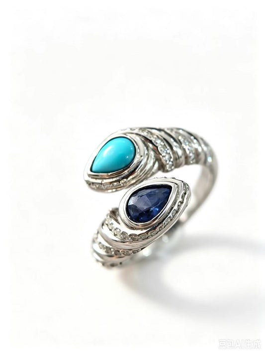 MA005 S925 Silver Ring Turquoise