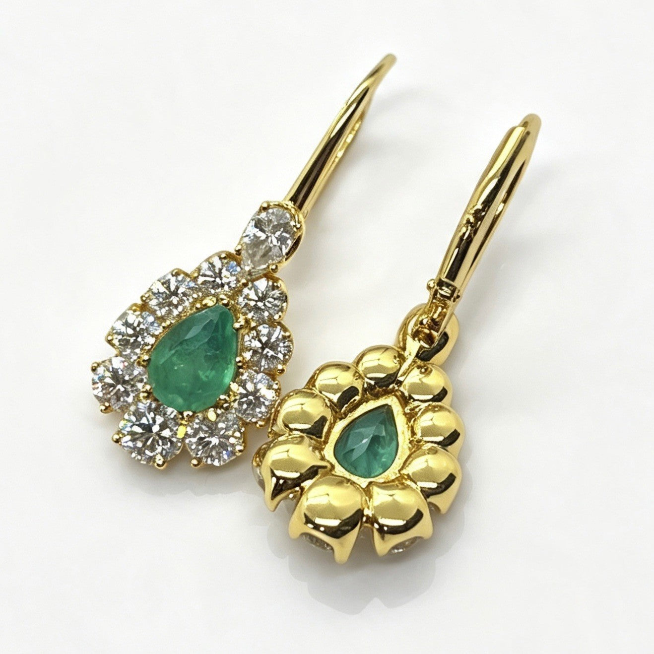 FF005 Earrings Clear Moissanite | Emerald | Blue Sapphire-Malaya Garnet | Tanzanite-Pink Ruby