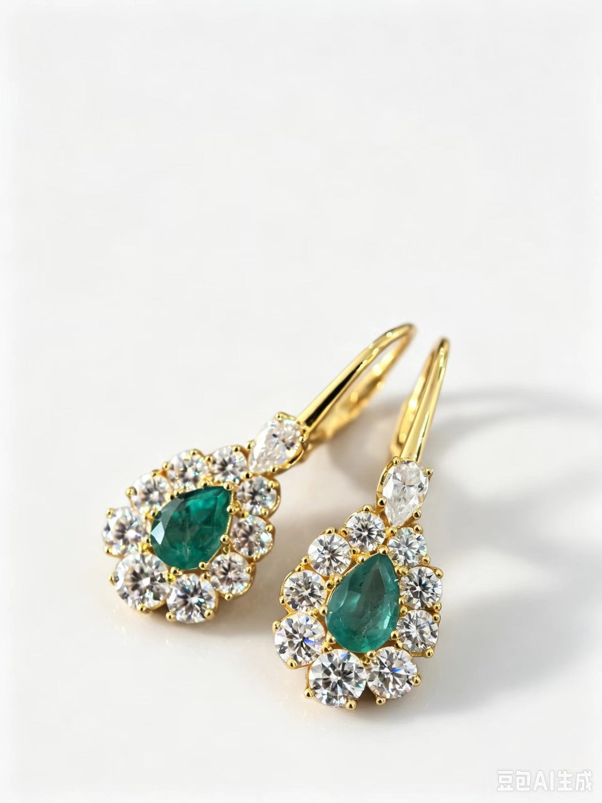 FF005 S925 Silver Earrings Clear Moissanite | Emerald | Blue Sapphire-Malaya Garnet | Tanzanite-Pink Ruby
