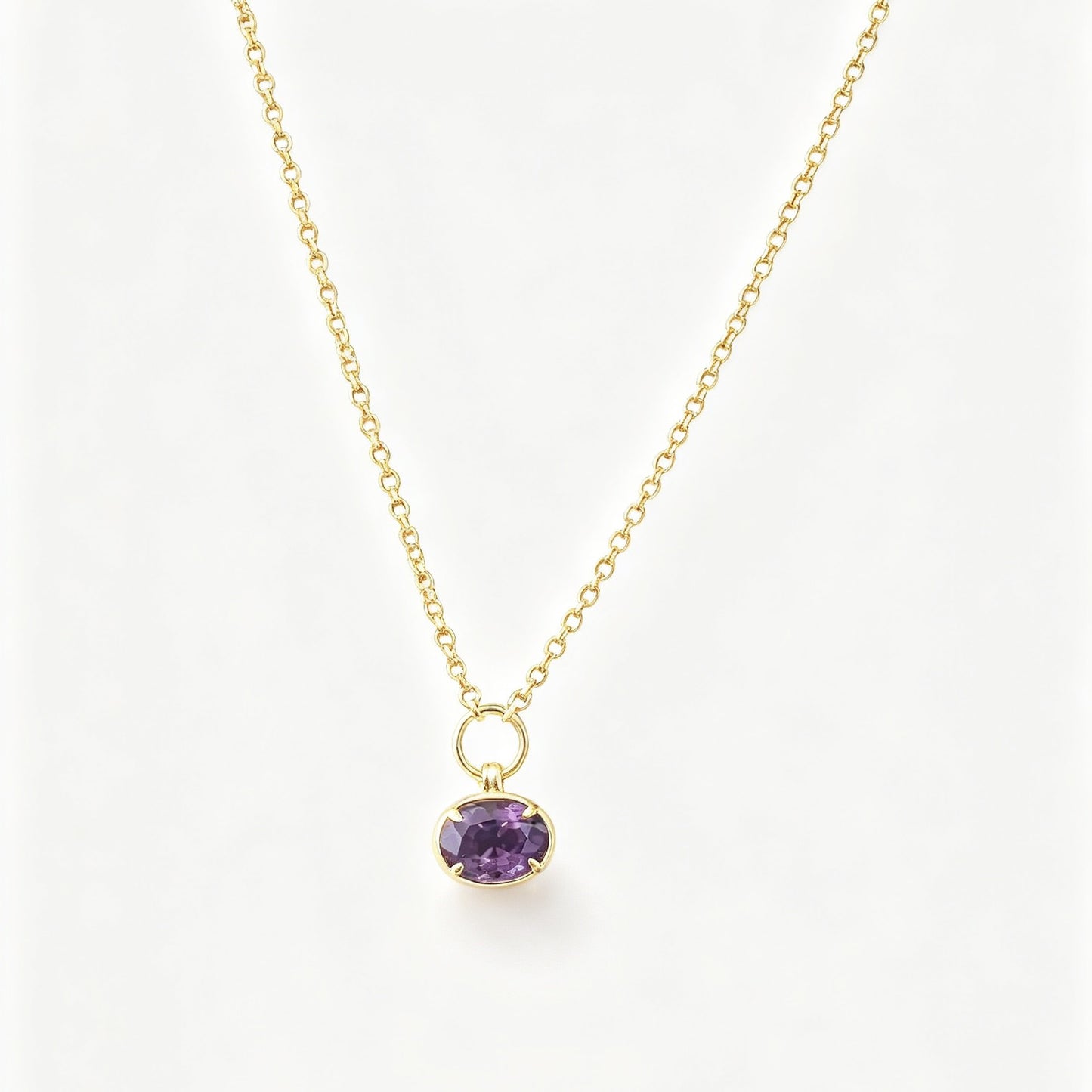KK002 S925 Silver Necklace Spinel