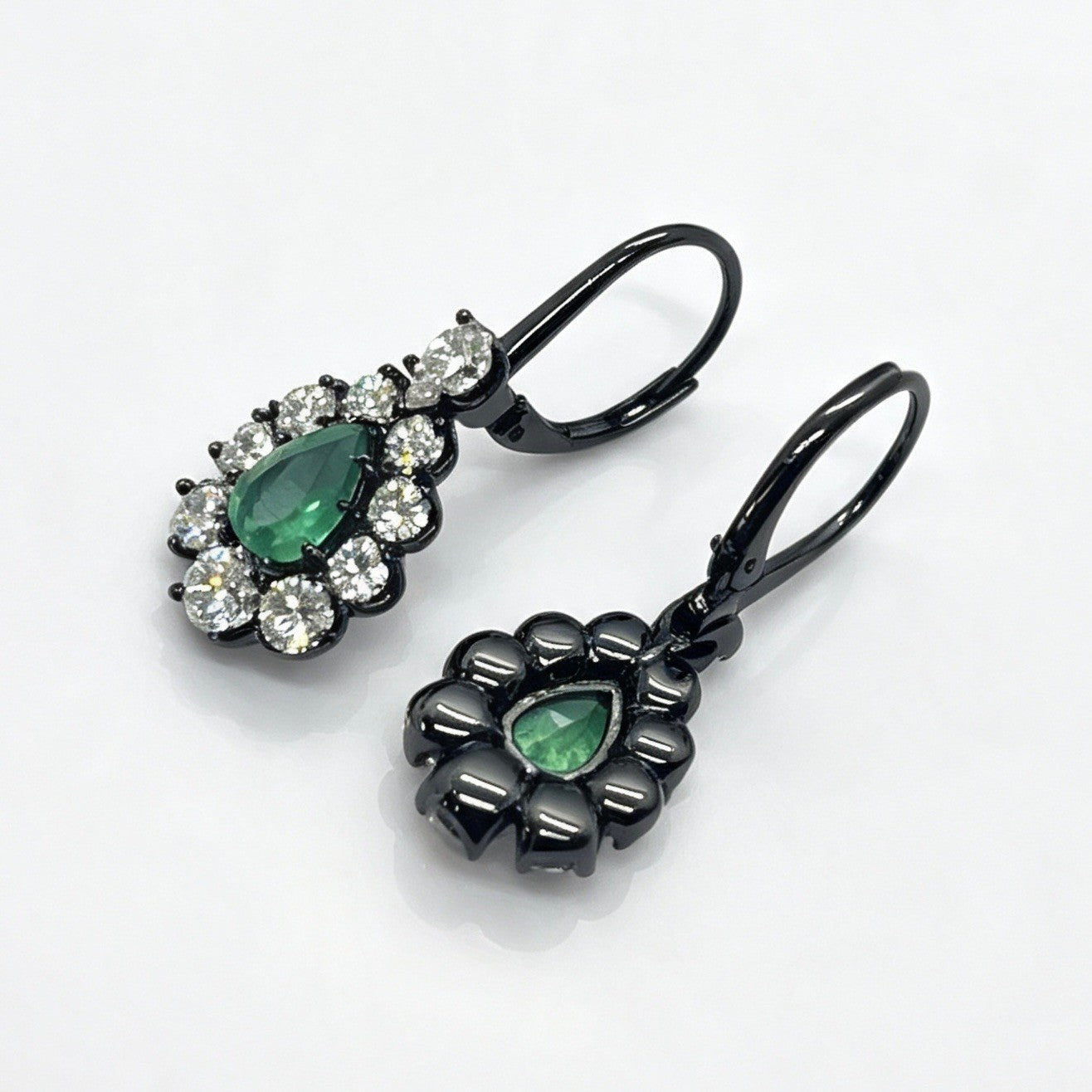 FF005 Earrings Clear Moissanite | Emerald | Blue Sapphire-Malaya Garnet | Tanzanite-Pink Ruby