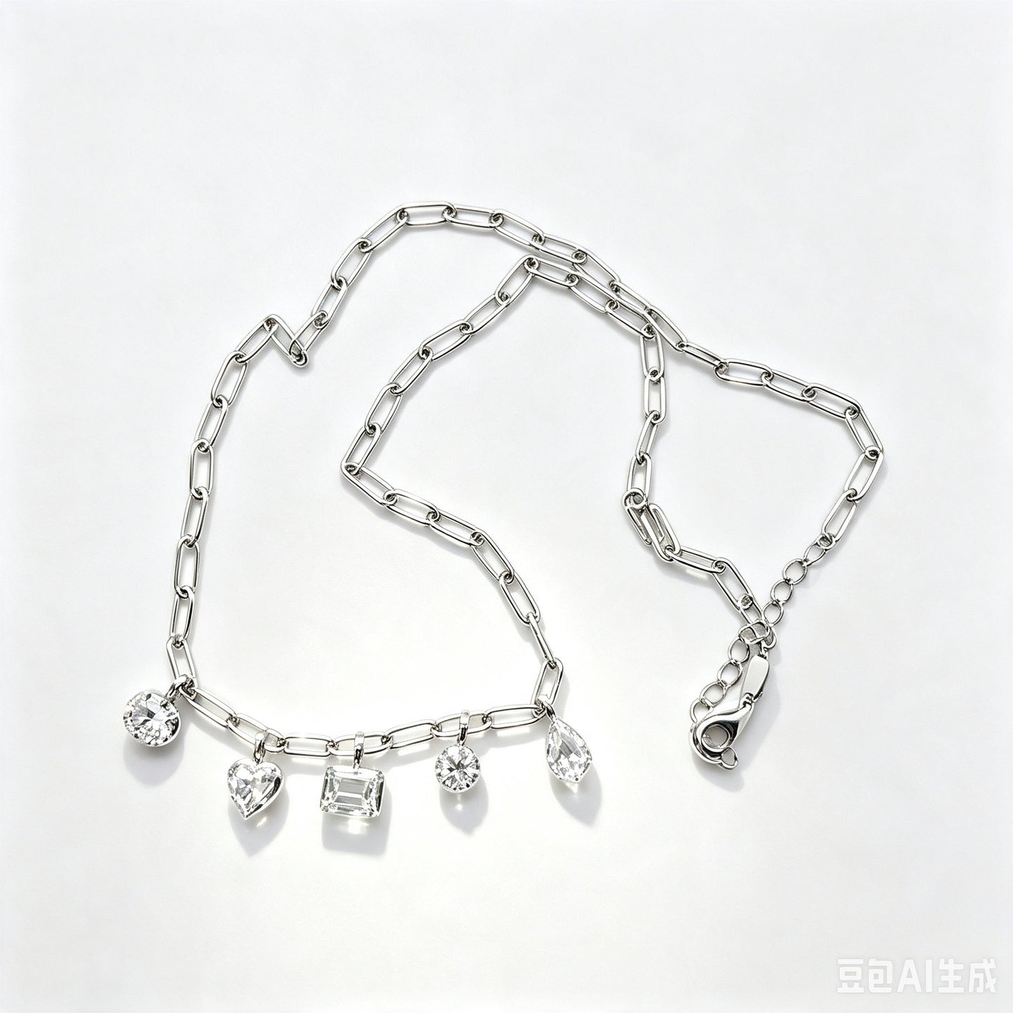 FF006 Necklace Clear Moissanite