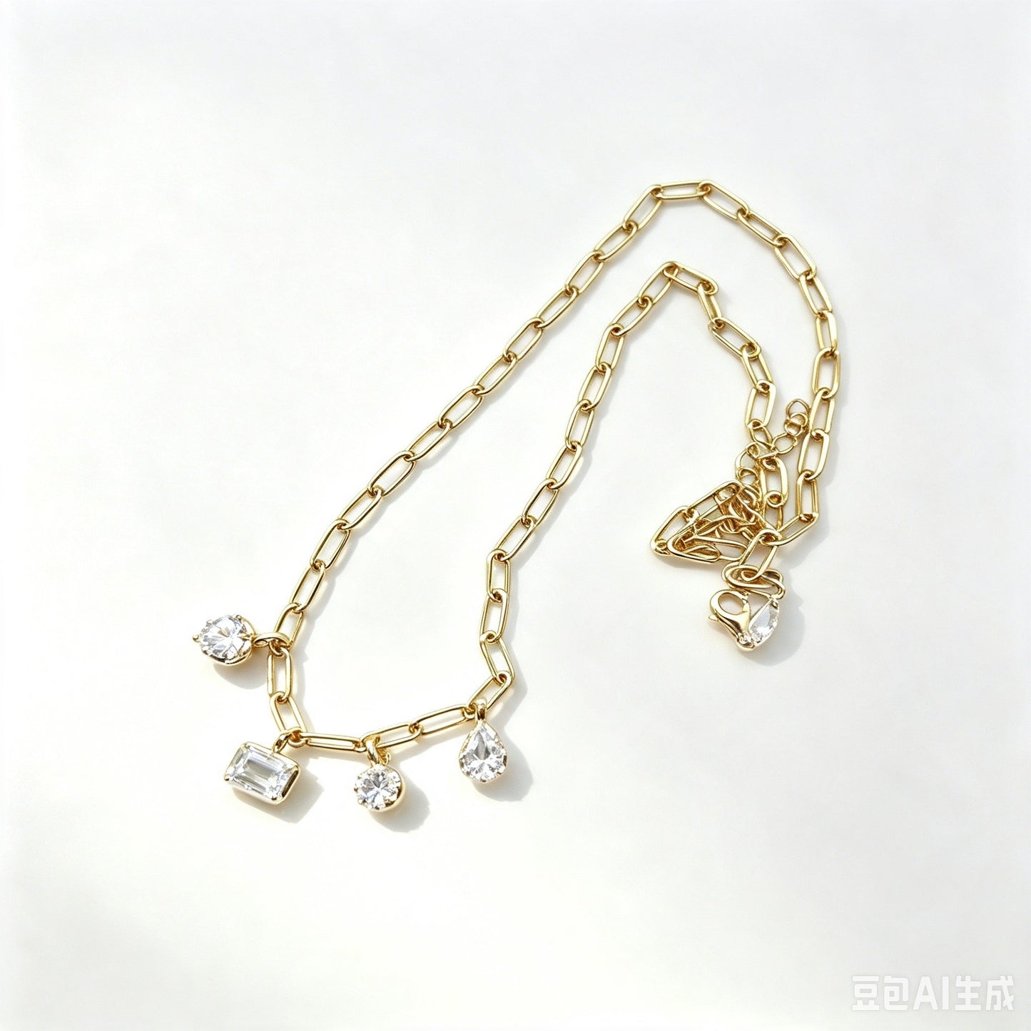 FF006 Necklace Clear Moissanite