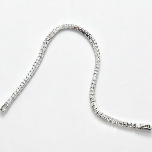TE01B Tennis Bracelet Clear Moissanite