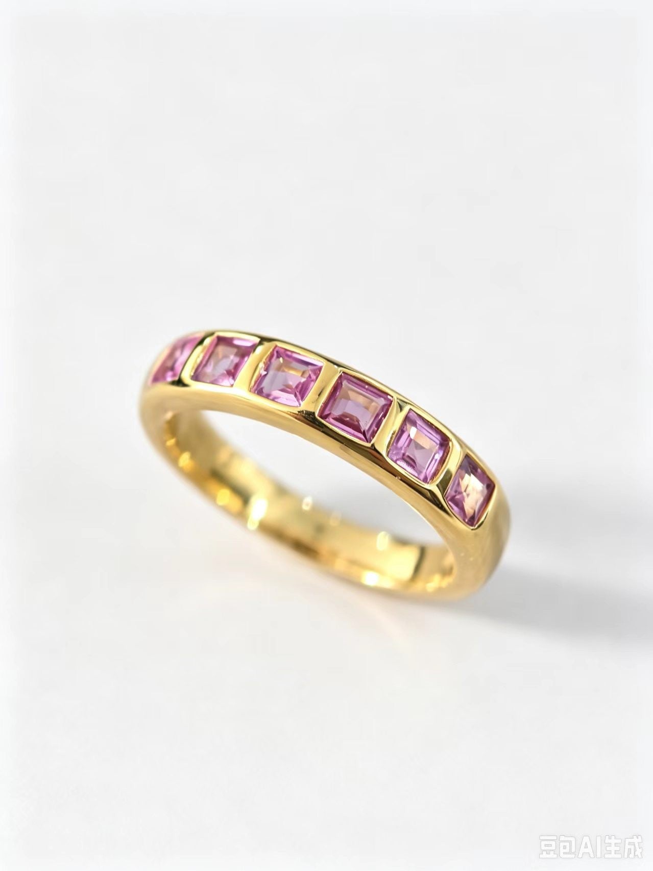 MM002 S925 Silver Ring Pink Sapphire