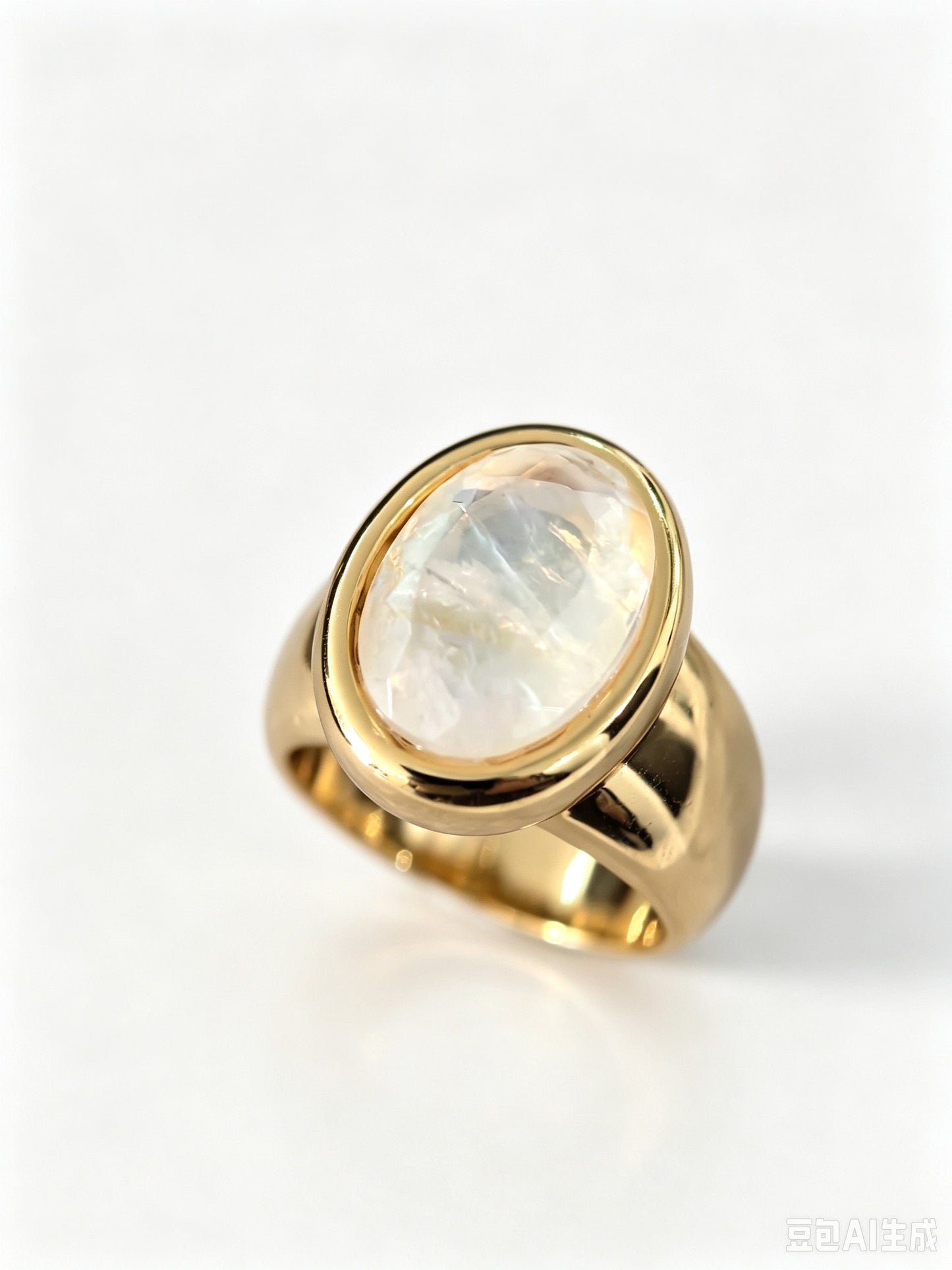 MA001 S925 Silver Ring Kunzite | Blue Moonstone