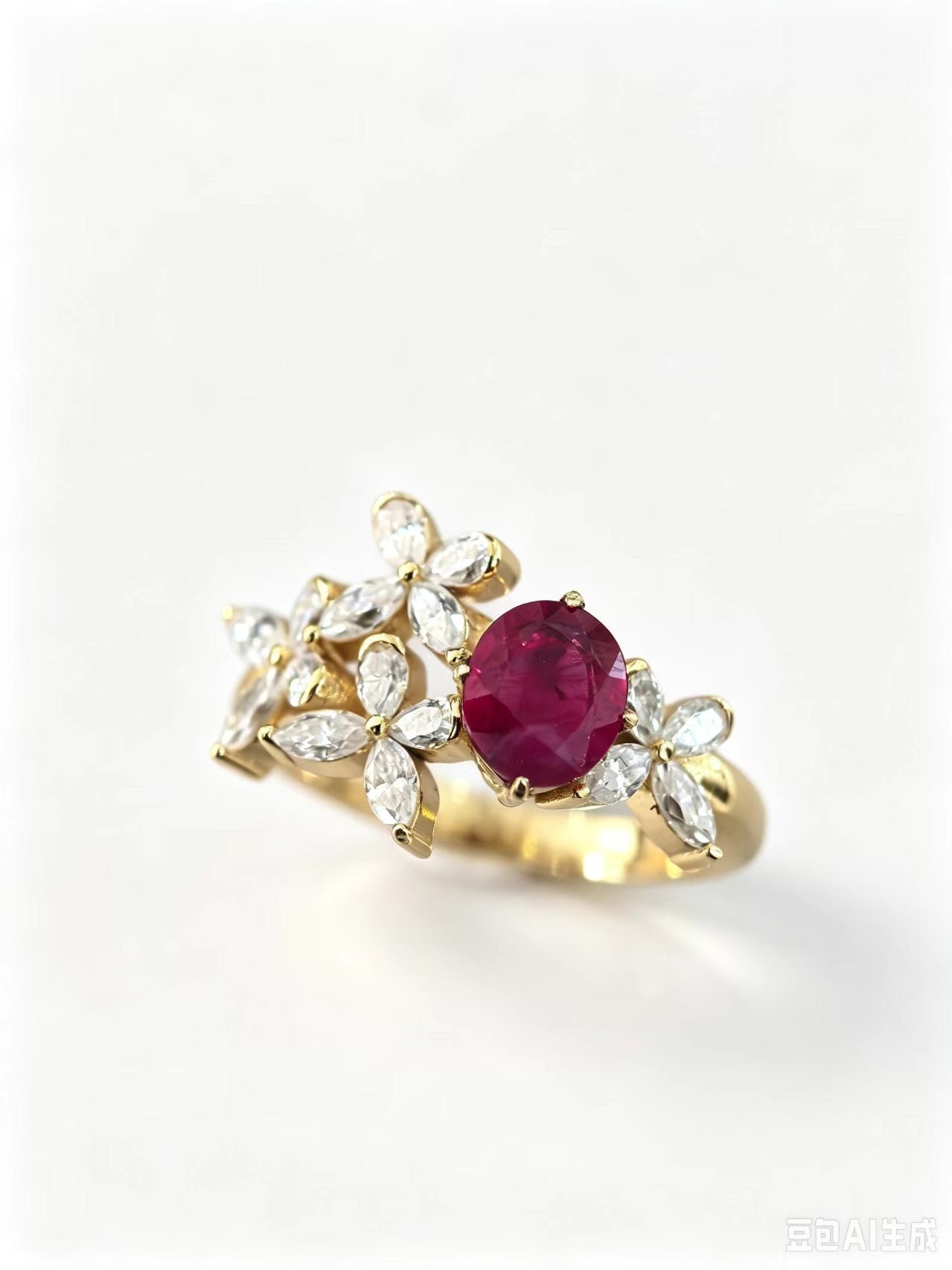 FF019 S925 Silver Ring Ruby | Blue Sapphire