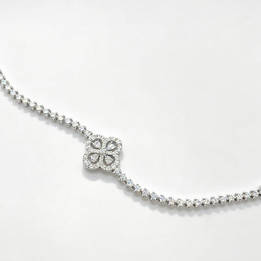 FA04B Fancy Bracelet Clear Moissanite | Setting