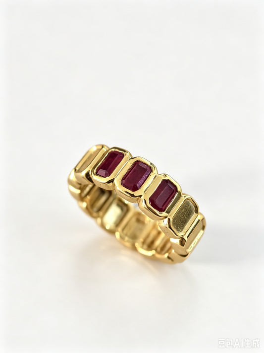 CC002 S925 Silver Ring Ruby