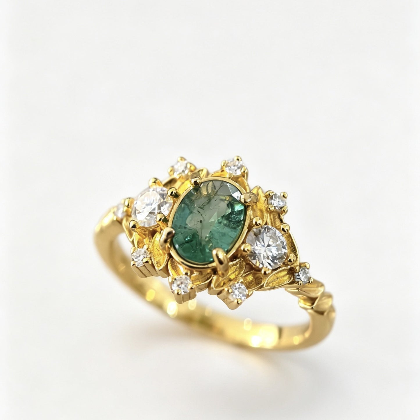FF022 S925 Silver Ring Emerald | Tanzanite | Rhodolite Garnet