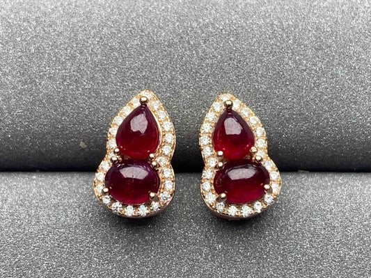 3557 Ruby Earrings