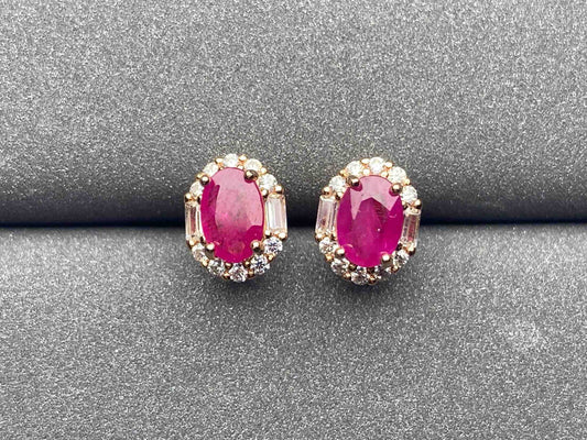 4887 Ruby Earrings