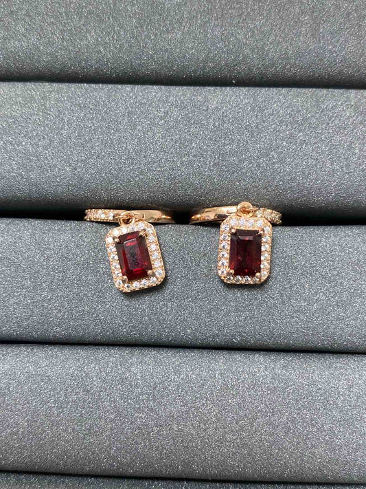 2434 Garnet Earrings